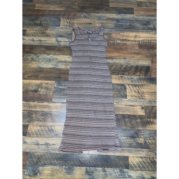 Vintage Tickets California Ribbed Bodycon Midi Dress‎ - Picture 1 of 6